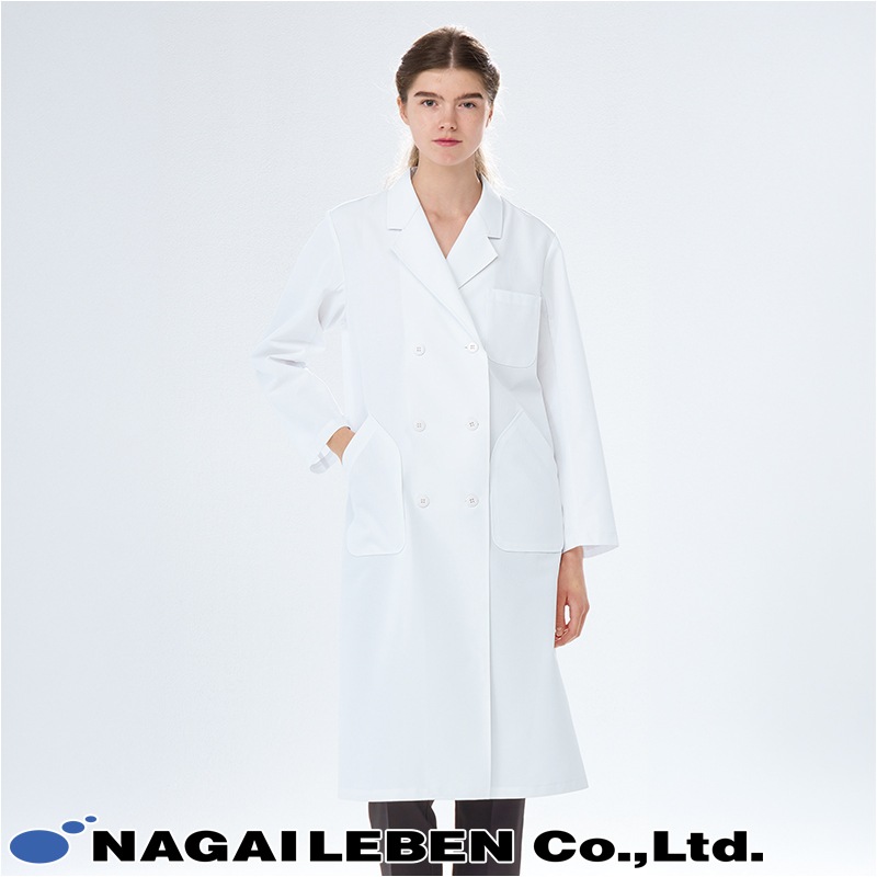 白衣 ダブル診察衣 女性用 Hk 12 すべての商品 医療白衣のいしまる