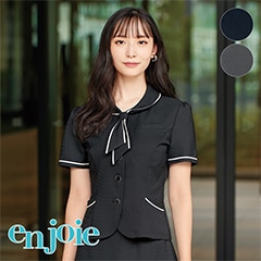 en joie アンジョア 事務服 ブラウス タックスカート 9号ハイヒール