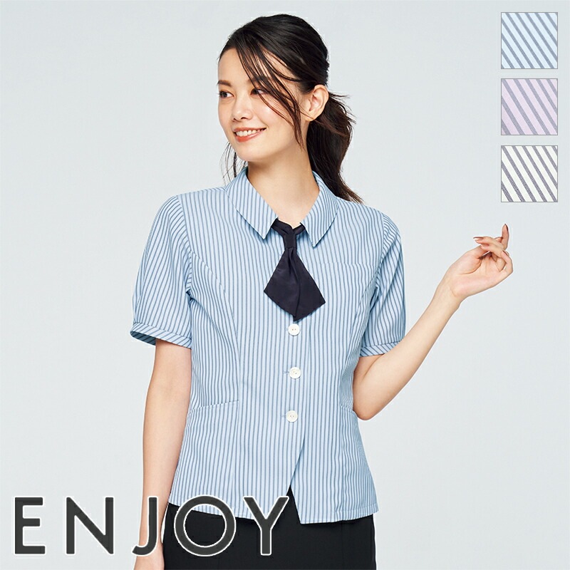 19号 事務服 オーバーブラウス 半袖 ESA831 春夏 スカーフ付き