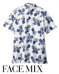 アロハポロシャツ(パイナップル) 半袖 [男女兼用] 77-FB4548U