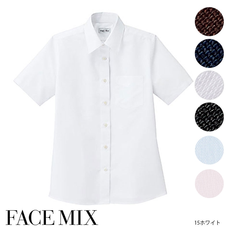 レギュラーカラー半袖ブラウス [女性用] 77-FB4036L 【日時指定不可