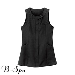 未使用 B-SPA エプロンドレス ライトベージュ×黒 L サロン ベストエプロン [女性用] 00918 B-SPA ビースパ | すべての商品