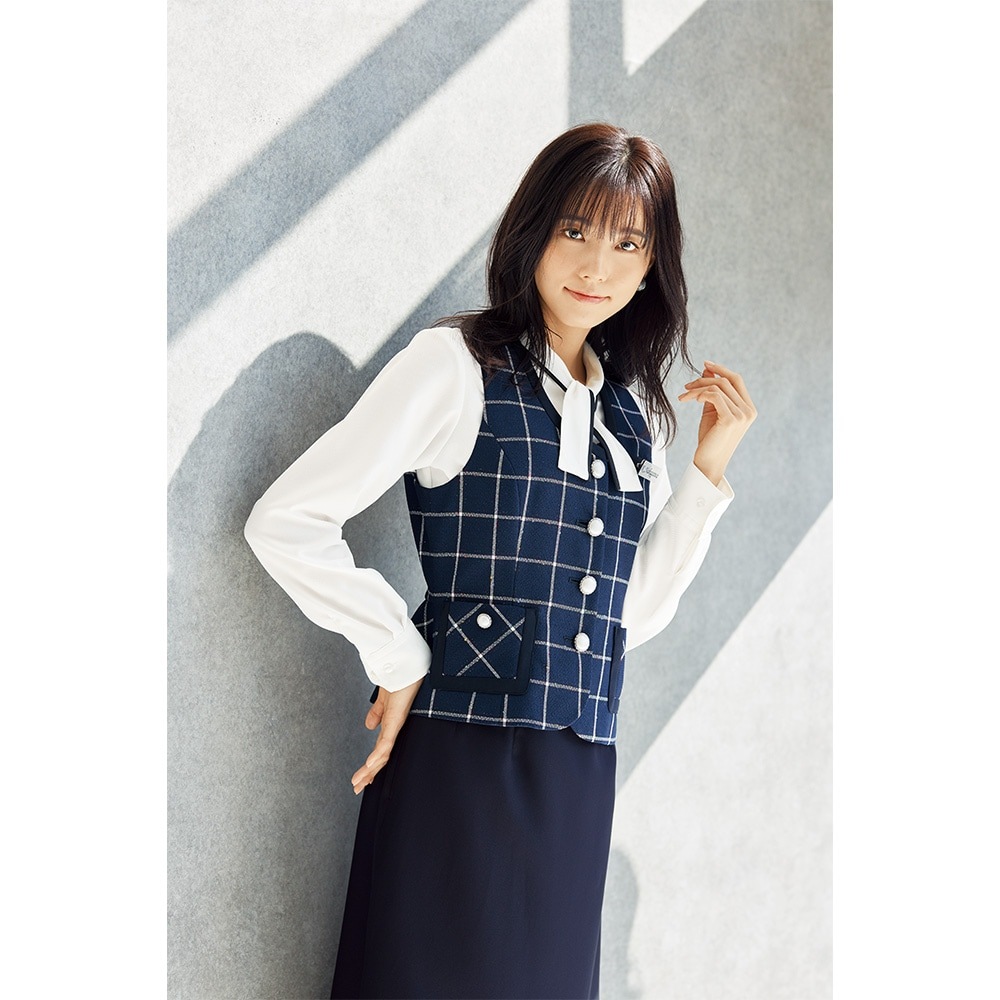 アンジョア en joie 長袖ブラウス 01232 レディース ユニフォーム オフィス 制服 事務服 受付 コンパニオン ショールーム ...