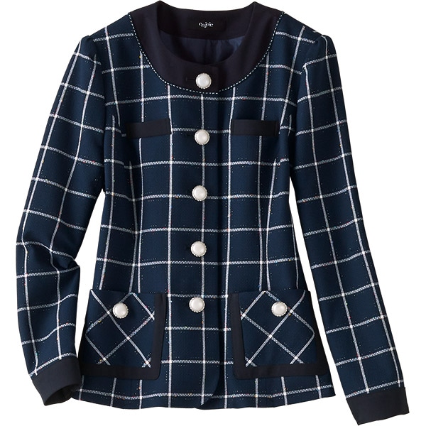 事務服,ジャケット受付 事務服 ジャケット 82010 マトラッセチェック