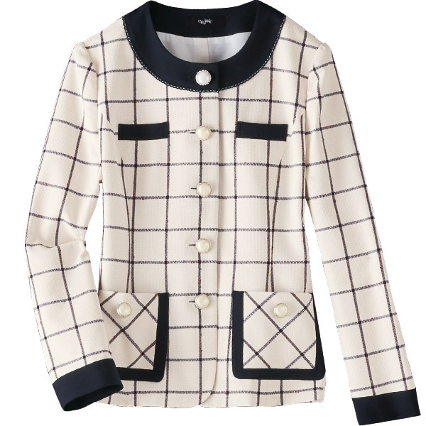 【新品タグ付き】アンジョア 事務服 13号 ジャケット スカート マトラッセ 新品 タグ付 事務服 制服 enjoie ワンピース マトラッセチェック