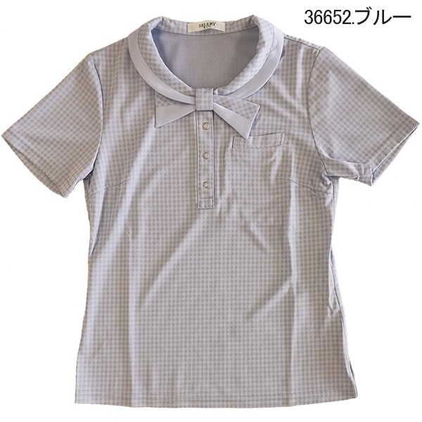 ★専用です★ 楽天市場】事務服 半袖ポロシャツ S-36651 マカロンチェック
