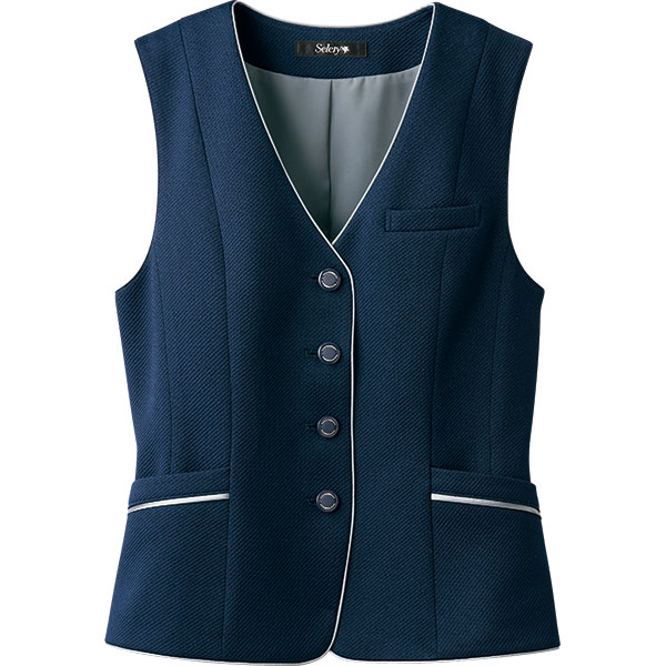 事務服 制服 セロリー selery ベスト S-04451 S-04459  大きいサイズ21号・23号 リブライトニット 事務服,ベスト【ニット】事務服 ベスト S-04451 04459 リブライト
