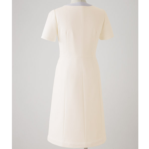 新品未使用 アンジョア ワンピース ホワイト ９号 受付コンパニオン【ラメ】エステサロン クリニック受付 ワンピース