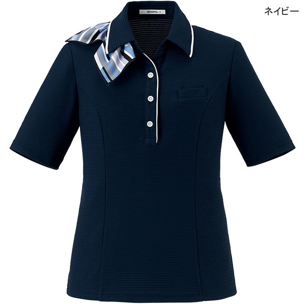 今日さん、専用　Invel レディースポロシャツ　マリンブルー　L DRY レディース半袖ポロ 9004－8 Rブルー | 【ミドリ
