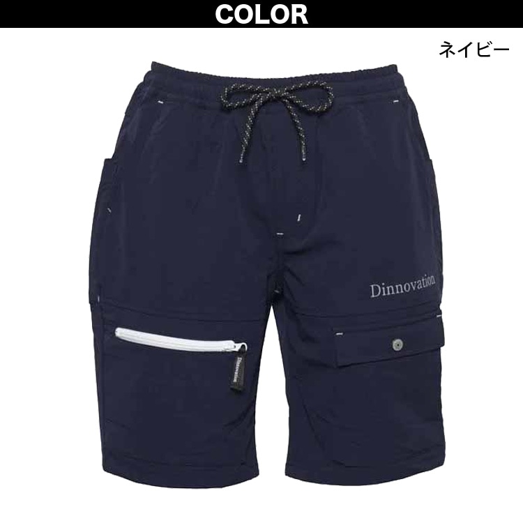 Dinnovation ハーフカーゴパンツ 24B002EX ストレッチ 伸縮性 ロゴ入り 