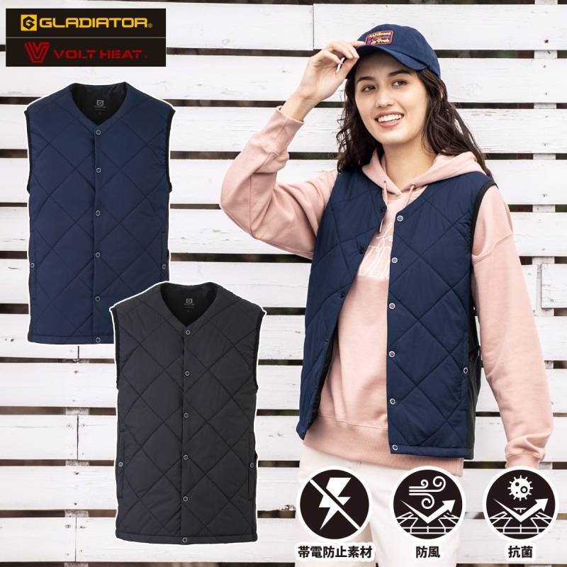 GLADIATOR ボルトヒート 2WAYベスト G-8099 単品 ※バッテリー別売 ストレッチ 両脇裏フリース 帯電防止 防風 抗菌 電熱ベスト 防寒 軽防寒 作業服 作業着 コーコス信岡 CO-COS