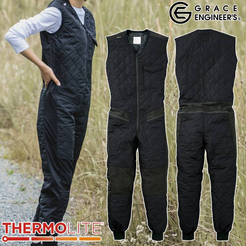 エスケープロダクト ツヅキ服 インナーツナギ服 秋冬 袖なし ツナギ GE-2042