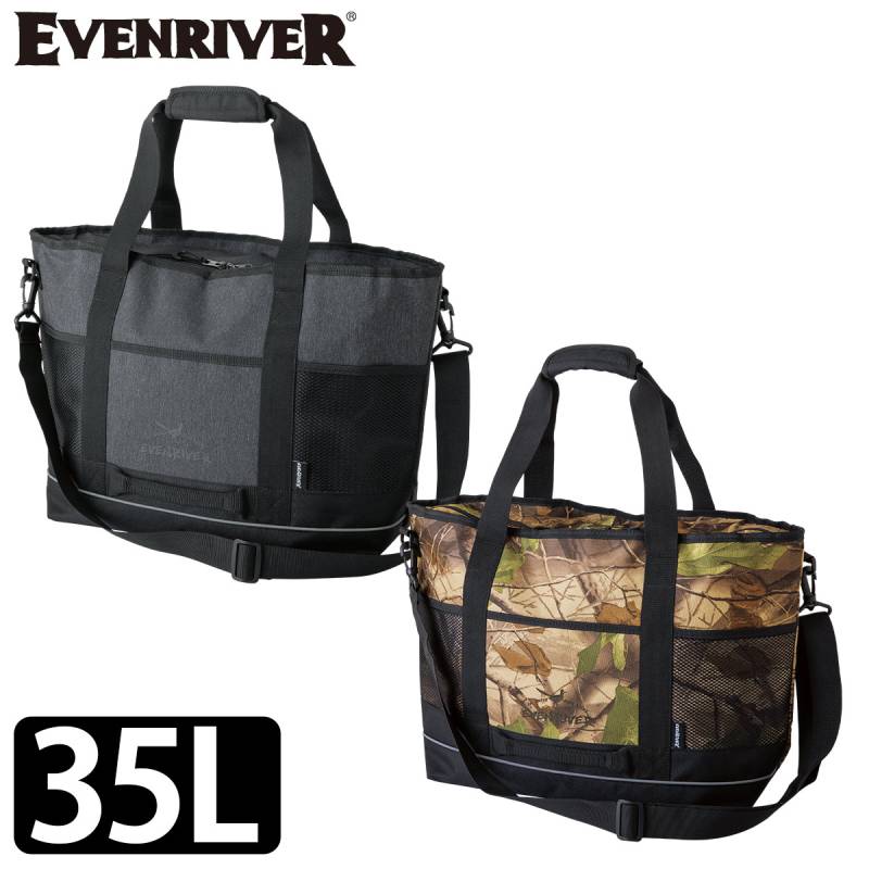 2025年新商品 EVENRIVER イーブンリバー トートバッグ(チャック付き) 35L ERG02 収納力抜群 仕事用 現場用バック メンズ 男性用 肩掛けバック W54×H35×D19