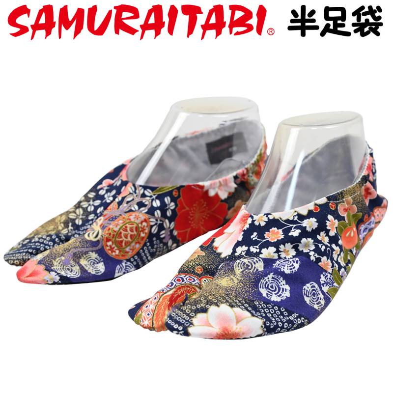 SAMURAITABI 半足袋 花 ソックス 縁起物 女性 男性 メンズ レディース 武蔵野ユニフォーム サムライ足袋 091-hantabi-hana