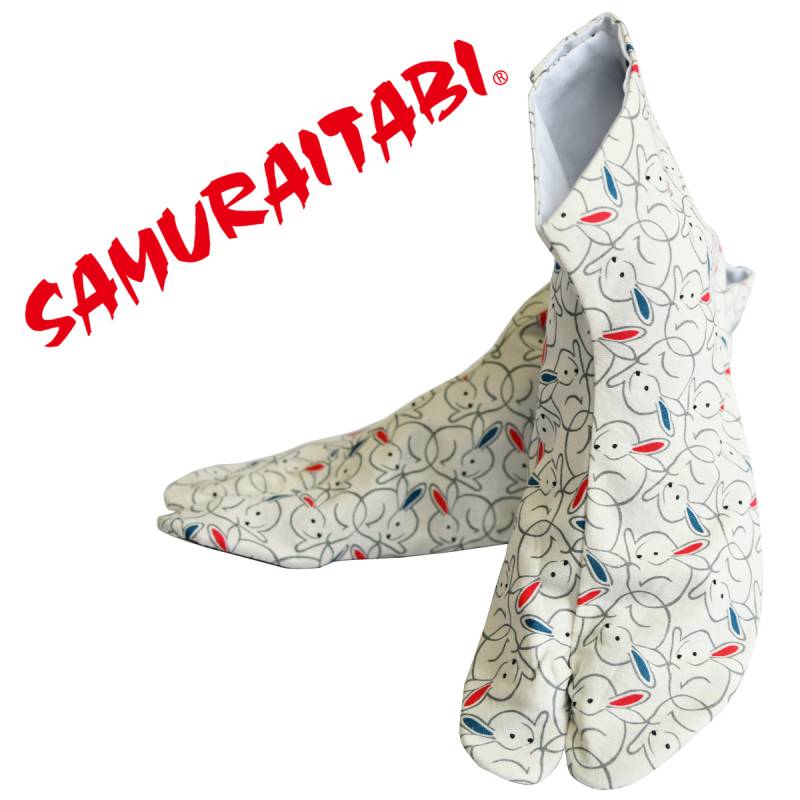 SAMURAITABI サムライ足袋 【うさぎ 】うさぎ柄 2023年 干支 縁起物 武蔵野ユニフォーム 091-tabi-usagii
