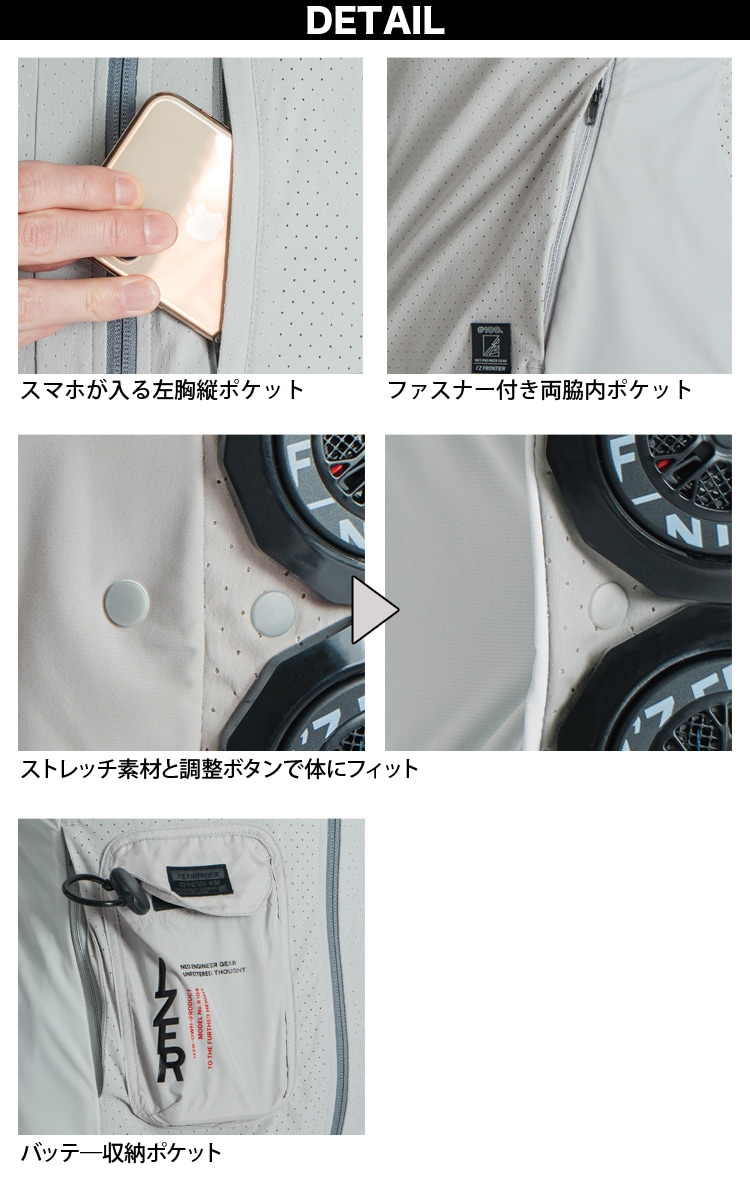 アイズフロンティア 冷却ペルチェ専用ワークベスト ペルチェデバイス