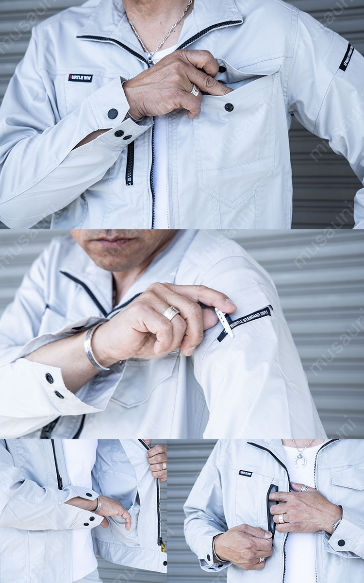 【BURTLE】ジャケット（ユニセックス）6211 バートル SDGs対応 帯電防止 ストレッチ 春夏 薄地 作業服 作業着 リサイクル素材 メンズ レディース ユニフォーム