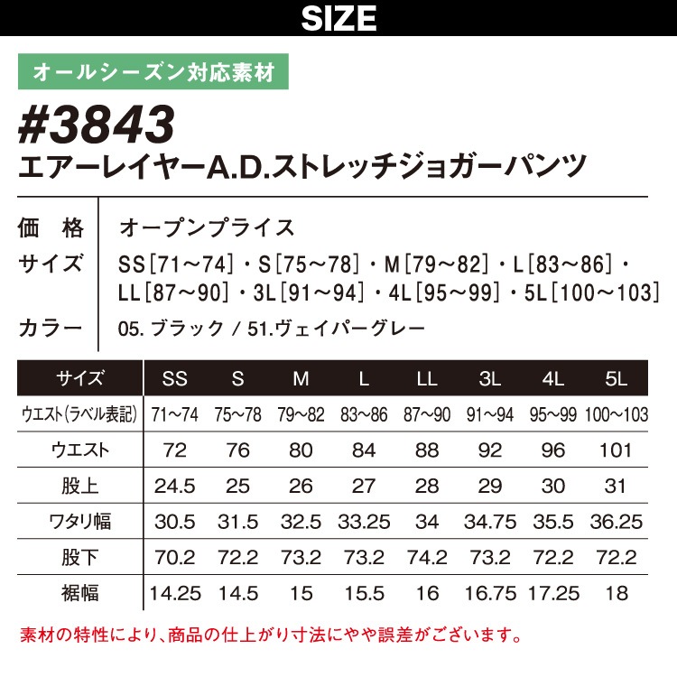 2024年秋冬新作 アイズフロンティア 3840/3843 エアーレイヤー