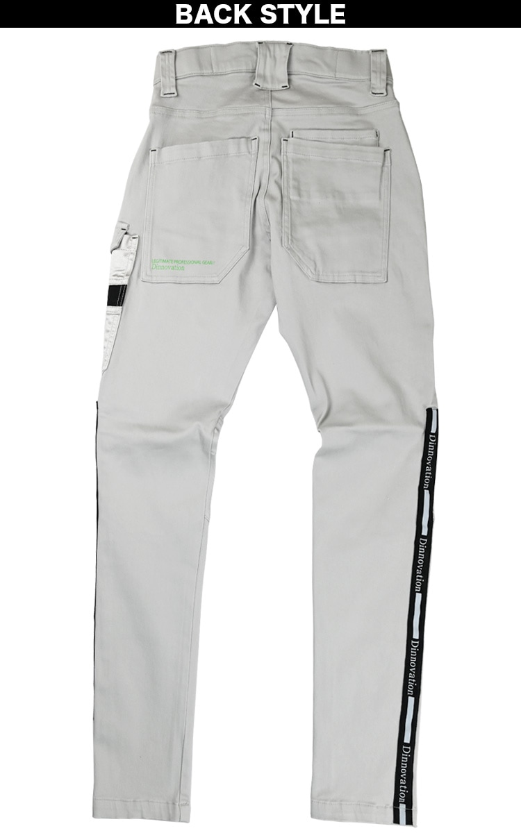 Dinnovation ストレッチロゴラインジャケット パンツ 上下セット 24J007EX 24B008EX デニム 長袖 ストレッチ 反射素材 カジュアル かっこいい オールシーズン 通年 作業服 作業着 メンズ ディノベーション Dinnovation ストレッチロゴラインジャケット パンツ 上下セット