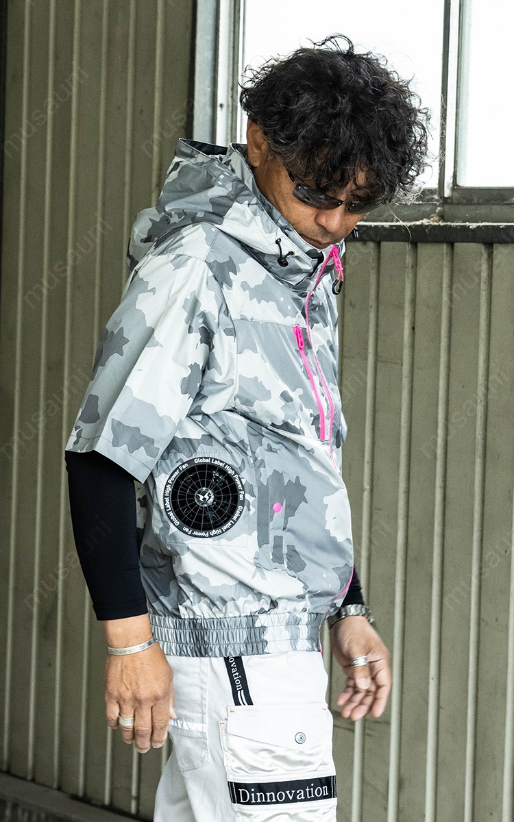 2026年新色 サイドファン仕様 空調風神服チタンフード半袖 8845 単品