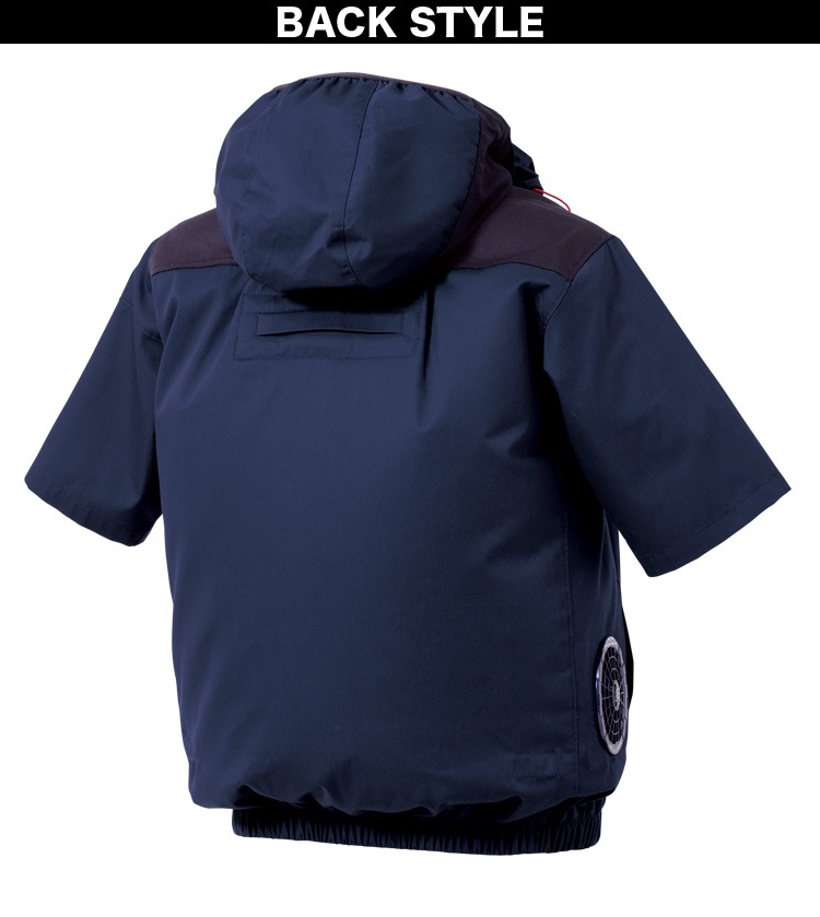2025年新商品 快適ウェア 空調作業服 サイドファン 半袖フード