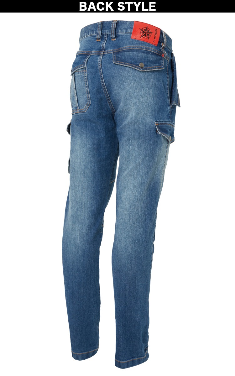 ROCKY ユニセックスライダースジャケット カーゴパンツ 上下セット RJ0916 RP6918 ストレッチ デニム 作業服 作業着 男女兼用 ロッキー BONMAX ボンマックス