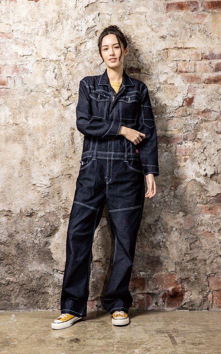 コーコス ディッキーズ ストレッチデ二ム ツナギ D-706 Dickies 反射