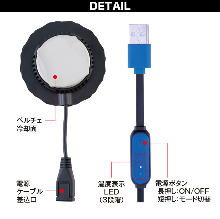 NAFCO 冷却・温熱空調服 4デバイスセット 2024年新型 即冷却マイナス20度 高性能ペルチェデバイス GP-834 ※単品
