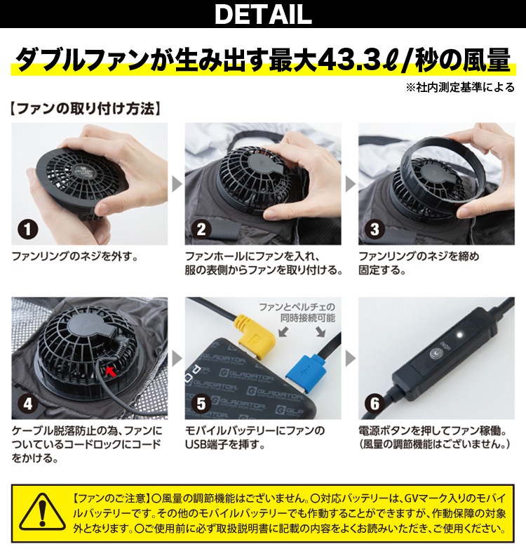 【新品未使用】ボルトクールファンセットモバイルバッテリー 2025年新商品 空調風神服 ボルトクール ファンモバイル