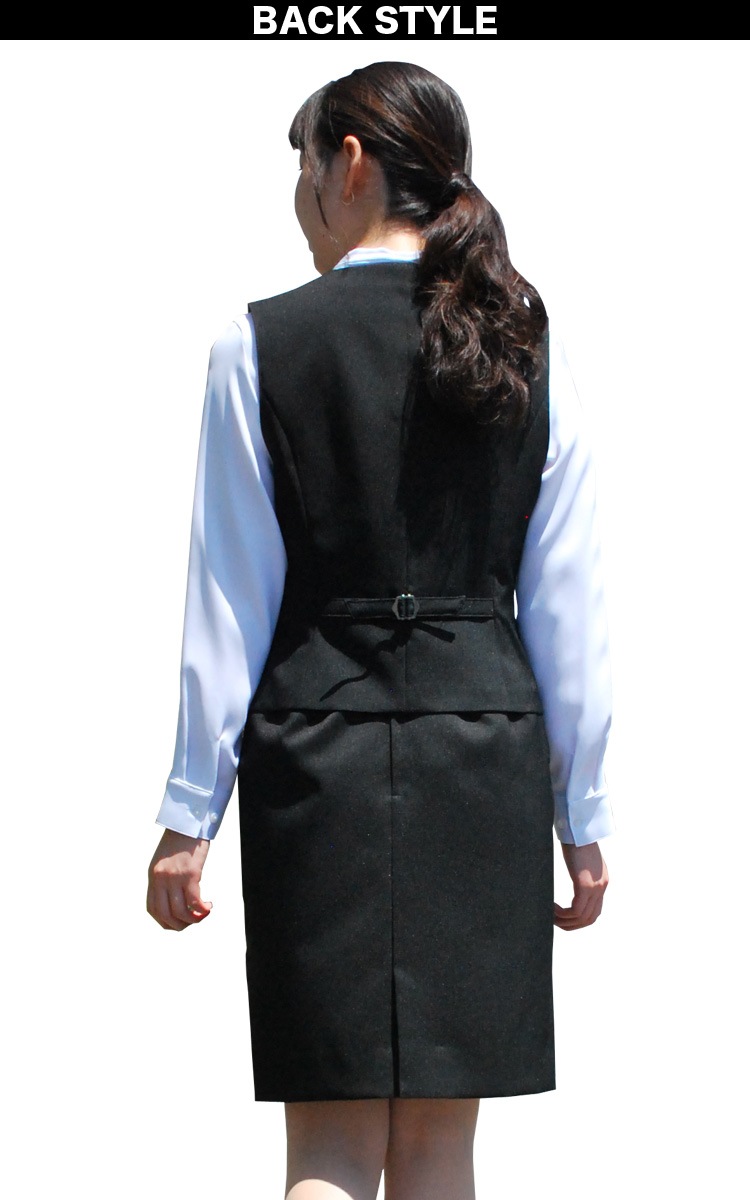 UNILADY ベスト フィットシルエット 5号～15号 U5030 ネイビー チャコールグレイ ブラック 無地 オールシーズン 制服 事務服 ユニレディ ヤギコーポレーション