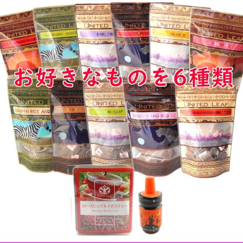 セットD　お好きなテトラタイプのティーバッグなど1350円の商品 5種類 + お好きな1種類　計6種類選べるセット