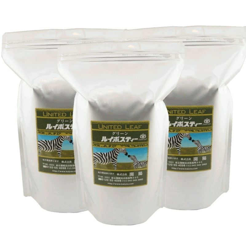 グリーンルイボスティーリーフ（非発酵茶） 茶葉850g×3個　オーガニック