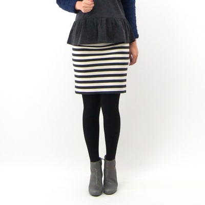 【OUTLET】arcatere アルキャトル レディース ウールポンチ ボーダースカート［O-0173］ 【FW】【返品交換不可】