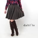 【OUTLET】dahl'ia ダリア レディース ヘリンボーン ギャザースカート［DSK-86TW］ 【FW】【返品交換不可】