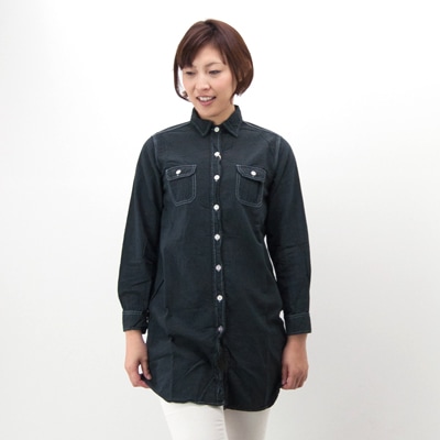 【OUTLET】miusa ミューザ レディース シャンブレーシャツワンピースL/S［NMSU1062C］ 【FW】【返品交換不可】