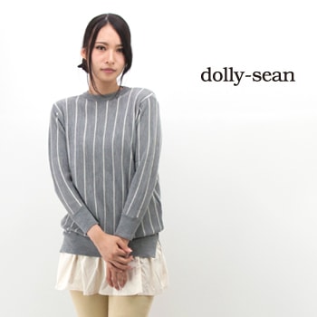 【OUTLET】dolly sean ドリーシーン レディース 裾切替ハイゲージニットワンピース［M-8848］ 【FW】【返品交換不可】