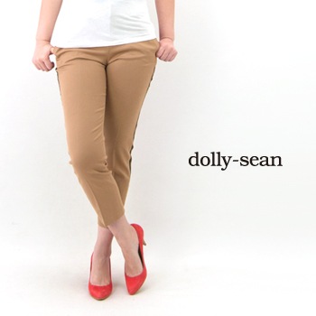 【OUTLET】dolly sean ドリーシーン レディース ライン入りクロップドパンツ［M-8743］ 【FW】【返品交換不可】