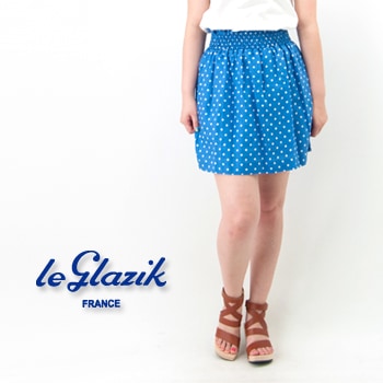 【OUTLET】Le glazik ル・グラジック レディース リネンドットプリントスカート［JL-5021KLD］【SS】【返品交換不可】