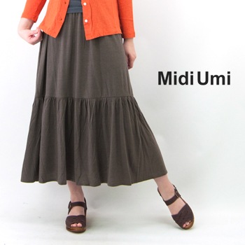 【SALE 70%OFF】Midi Umi ミディウミ レディース コットンモダールロングスカート［4-762951］【FW】【返品交換不可】