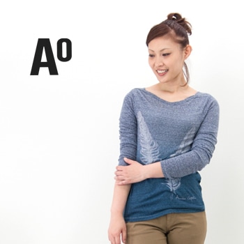 【OUTLET】american outfitters アメリカンアウトフィッターズ レディース グラデーションプリントロングTシャツ［2421-3002］【SS】【返品交換不可】