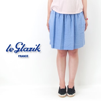 【OUTLET】Le glazik ル グラジック レディース リネンフレアスカート［JL-5021KLS］【SS】【返品交換不可】