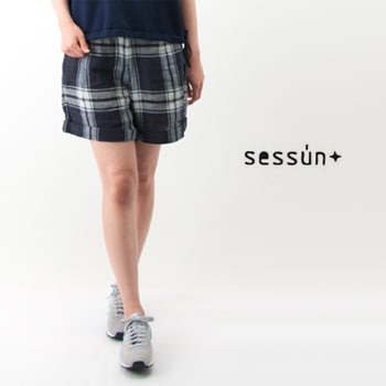 【OUTLET】SESSUN セッスン レディース ELIZABETH チェック柄ショーツ［55431-01706］【SS】【返品交換不可】