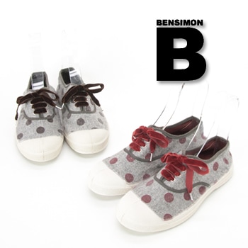 【SALE 60%OFF】BENSIMON ベンシモン レディース Tennis Flaneldots Sneaker［F150004FD］【FW】【返品交換不可】