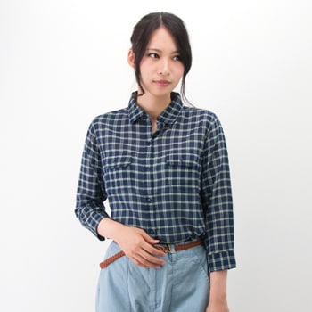 【OUTLET】SOIL ソイル レディース コットンチェックシャツ［NSL2401］【SS】【返品交換不可】