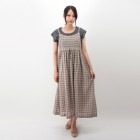 【OUTLET】SOIL ソイル レディース コットンチェックキャミソールワンピース［NSL2404］【SS】【返品交換不可】|レディース-トップス|サマーセール2016