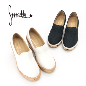 【OUTLET】Smaddy×CASSELINI スマディー×キャセリーニ ウェッジソールスリッポン［SD41-401JCS］【SS】【返品交換不可】