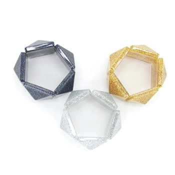 【OUTLET】Adia Kibur アディア キブラ ラメ入りブロックタイル ブレスレット［53333-01620］【返品交換不可】(F-18)