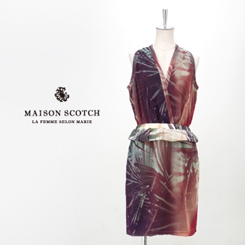 【OUTLET】MAISON SCOTCH メゾンスコッチ レディース ボタニカルプリント ホルターネックドレス［SL88780-41］【SS】【返品交換不可】