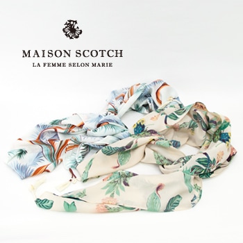 【OUTLET】MAISON SCOTCH メゾンスコッチ ポリエステル 花柄ストール［SL70822-41］【SS】【返品交換不可】