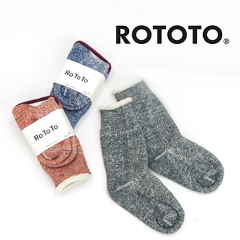 ROTOTO ロトト DOUBLE FACE SOCKS［R1001］【BASIC】